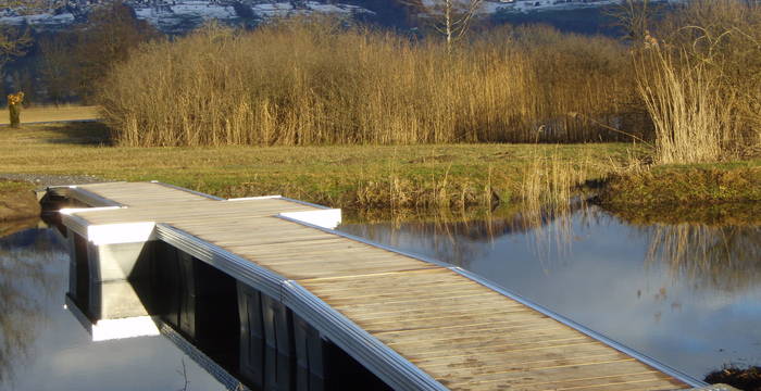 Schwimmsteg Amadweiher (cr Pro Natura SGA)