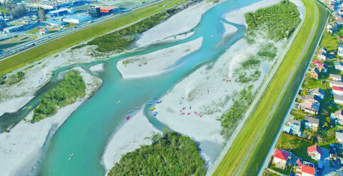 So könnte der aufgeweitete Rhein bei Widnau-Lustenau aussehen.