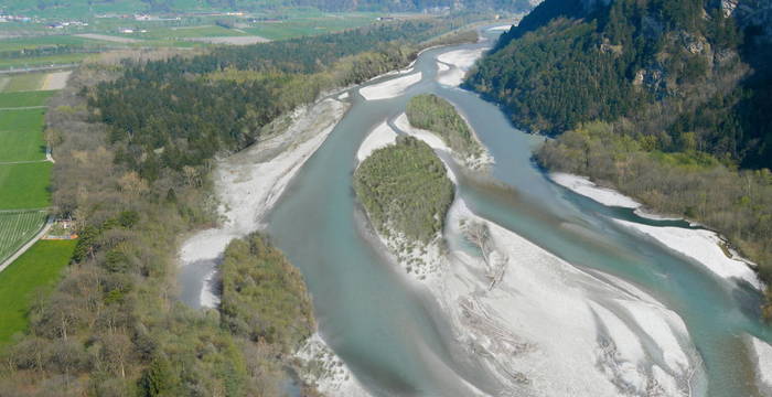 Alpenrhein Aufwertung Sargans visualisiert © Lebendiger Alpenrhein 2011