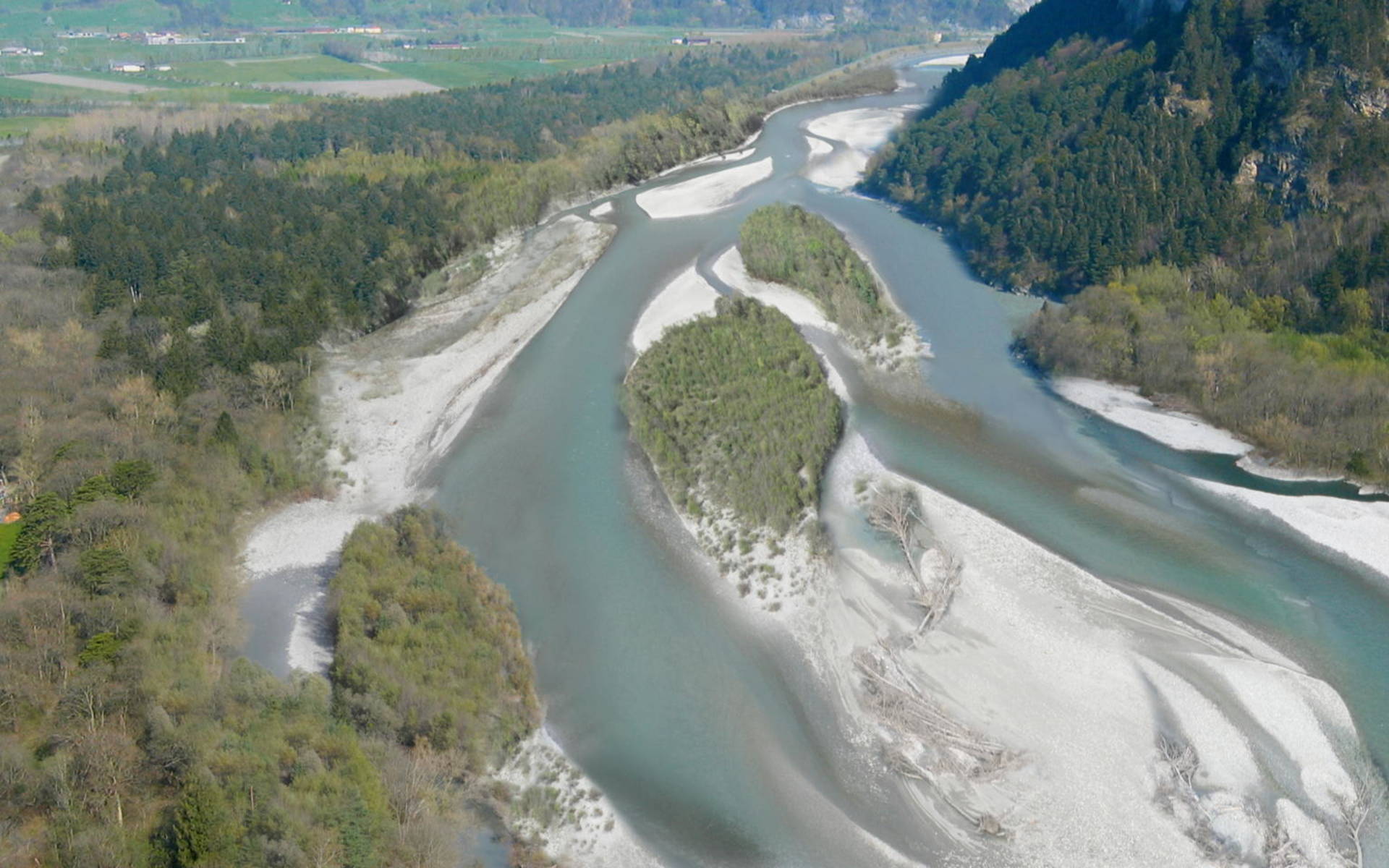 Alpenrhein Aufwertung Sargans visualisiert © Lebendiger Alpenrhein 2011