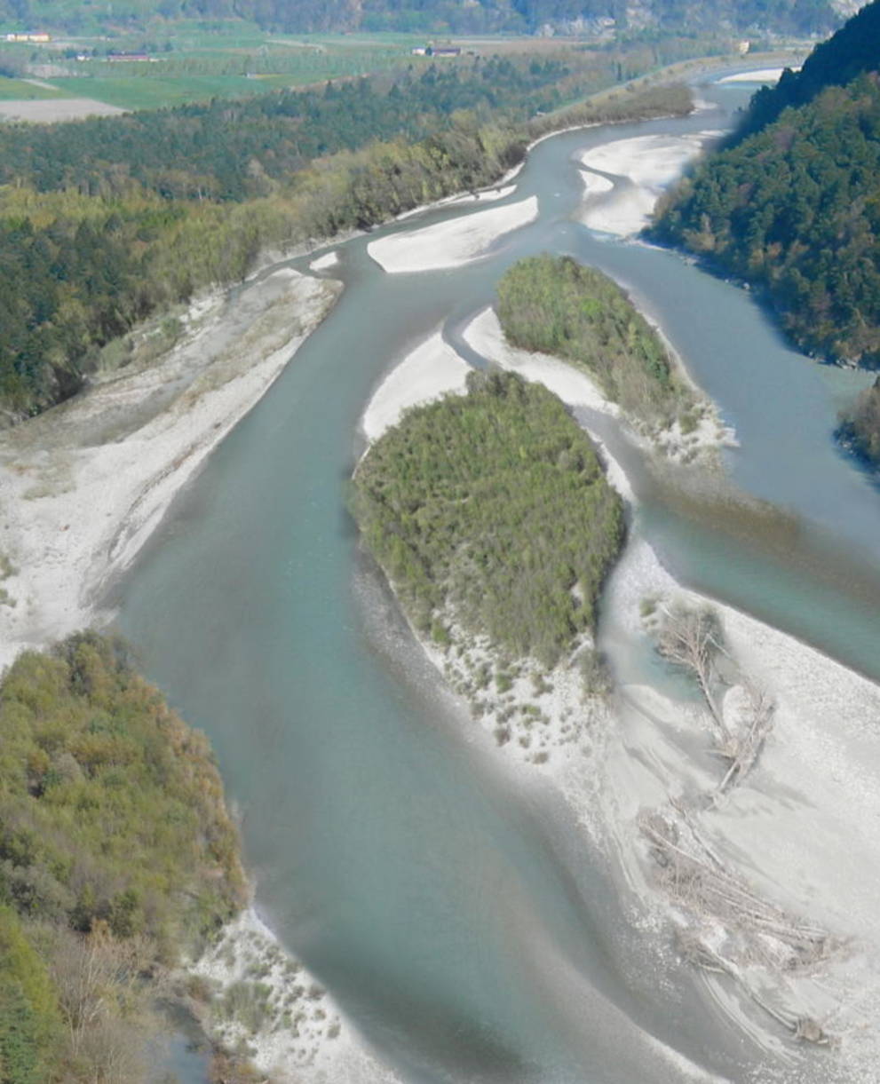 Alpenrhein Aufwertung Sargans visualisiert