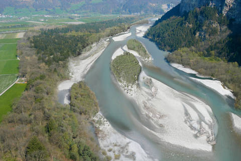 Alpenrhein Aufwertung Sargans visualisiert